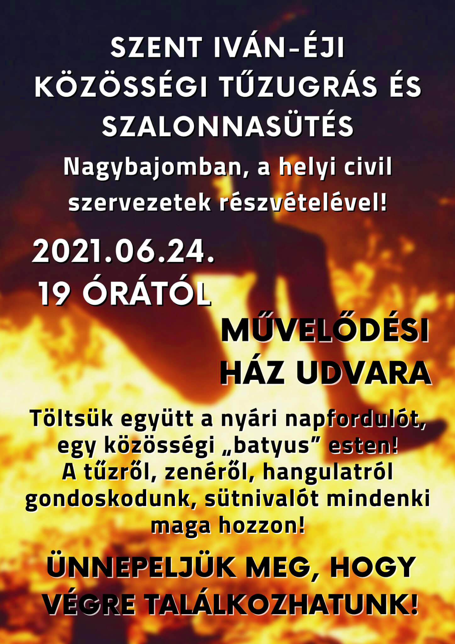 Szent Iván-éji tűzugrás plakát