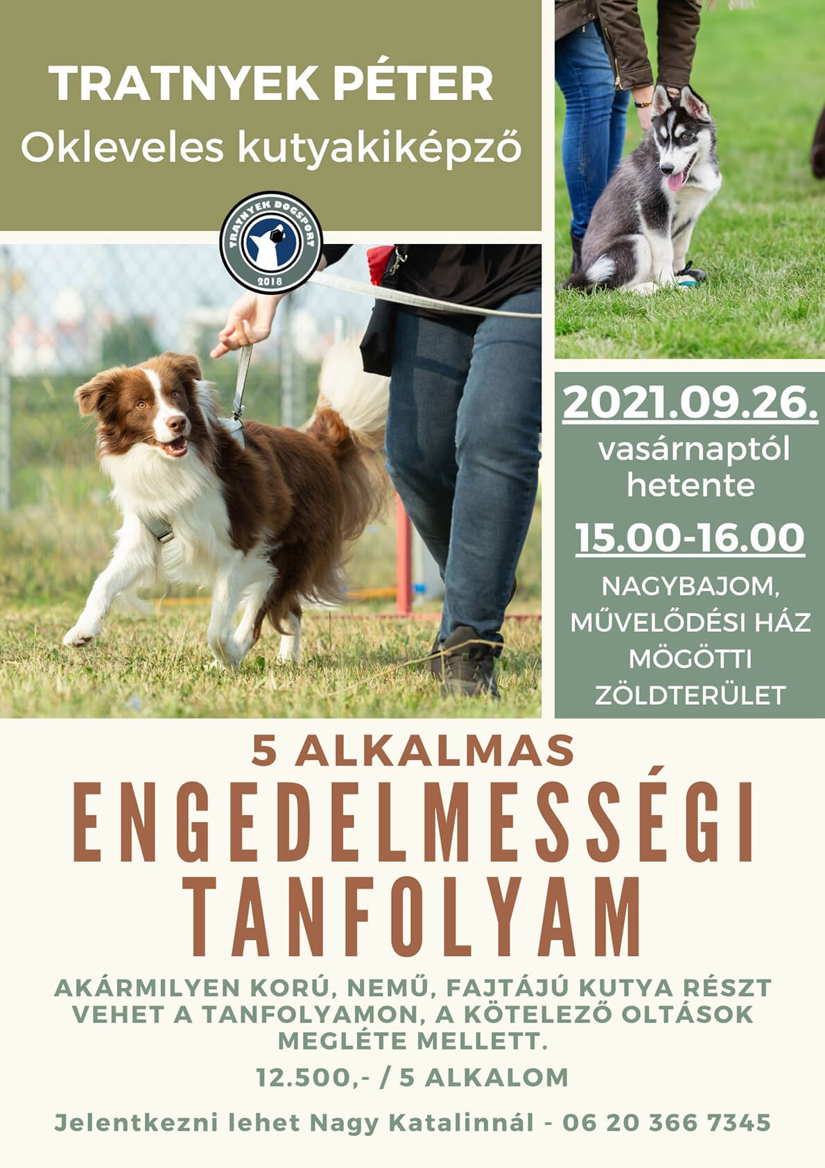 Kutyaoktatás indul Nagybajomban