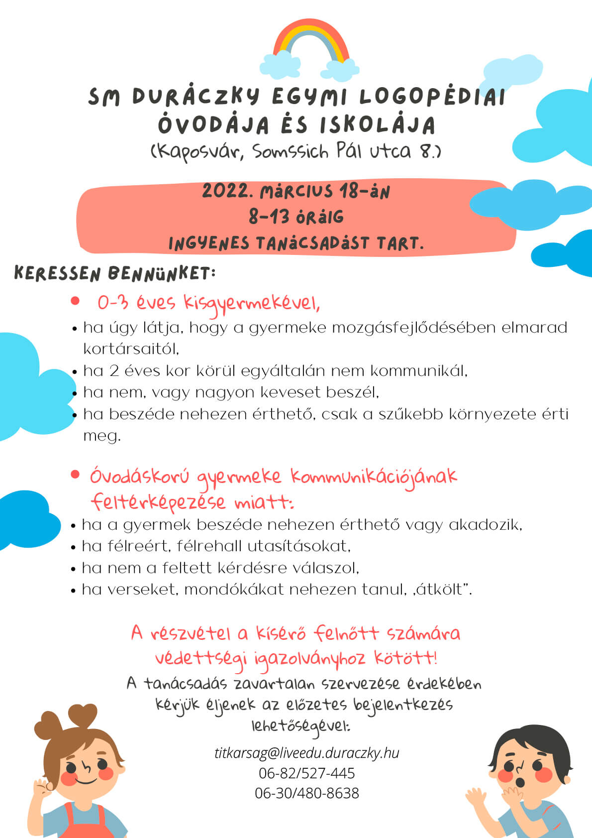 SM Duráczky EGYMI Logopédiai Óvodája és Iskolája